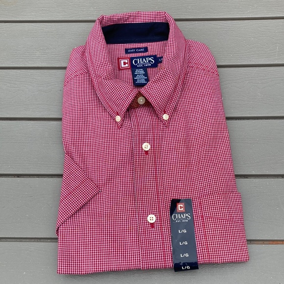 Ralph Lauren Chaps easy care button up Lg dress shirt new with tags.pocket - Picture 2 of 7